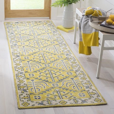 SAFAVIEH Stone Wash Runner Rug, Yellow - 2 ft. 6 in. x 8 ft. STW213A-28